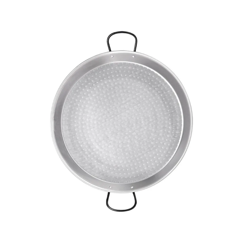 Versatile 80 cm Polished Steel Paella Pan for Grill Lovers
