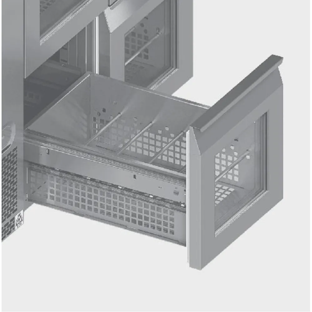 Compact Bar Freezer with Dual Storage Drawers