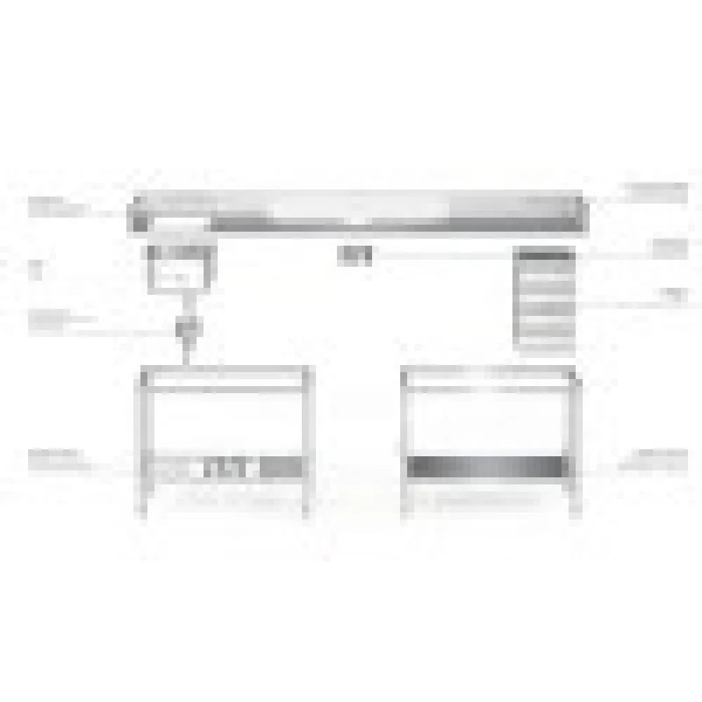 Professional Grade Metal Work Table with Two Shelves
