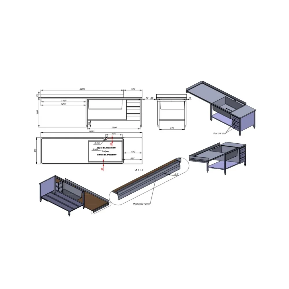 Innovative Multi-Sink Kitchen Table Innovative Multi-Sink Kitchen Table