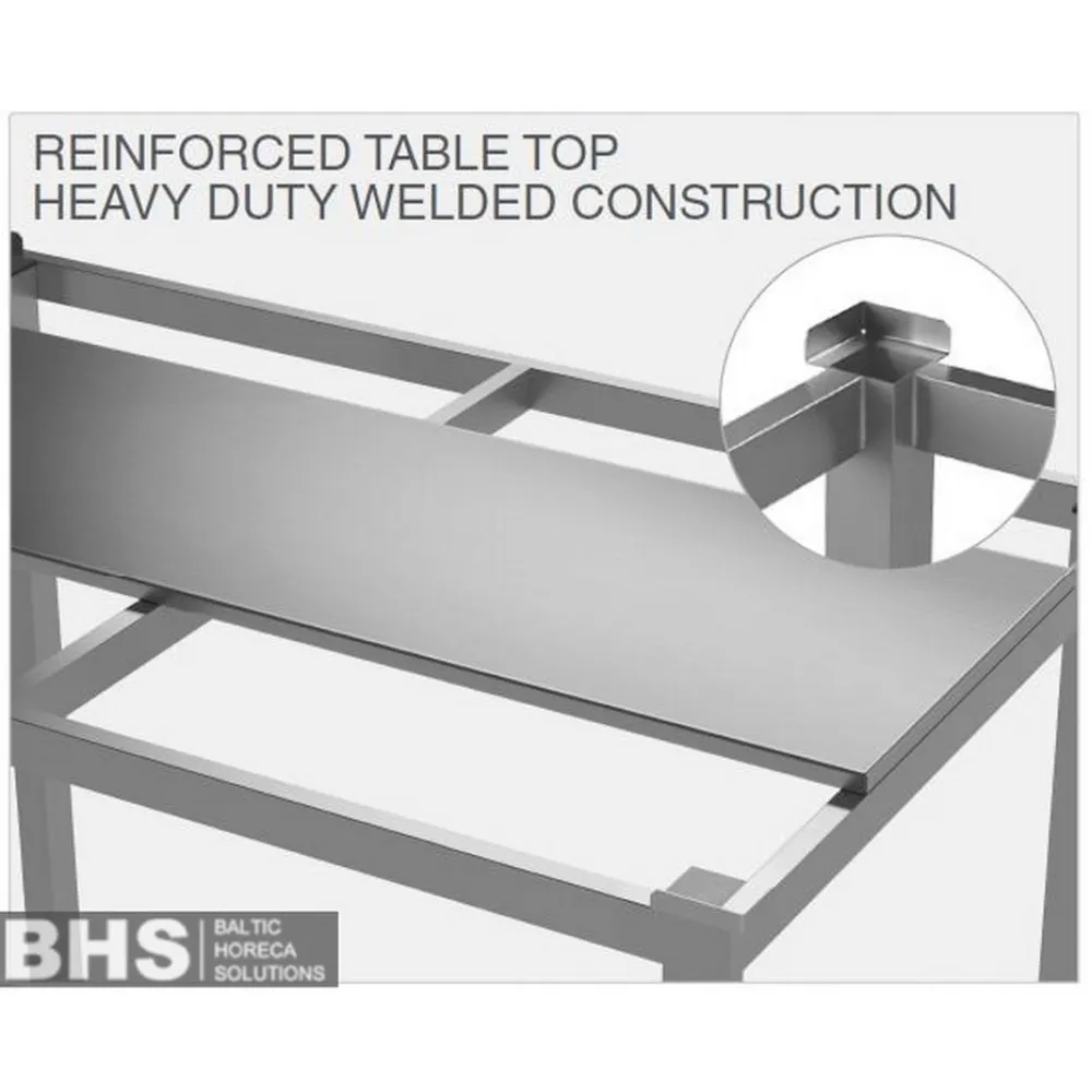 Heavy-Duty Kitchen Table with Reinforced Cutting Board Shelf