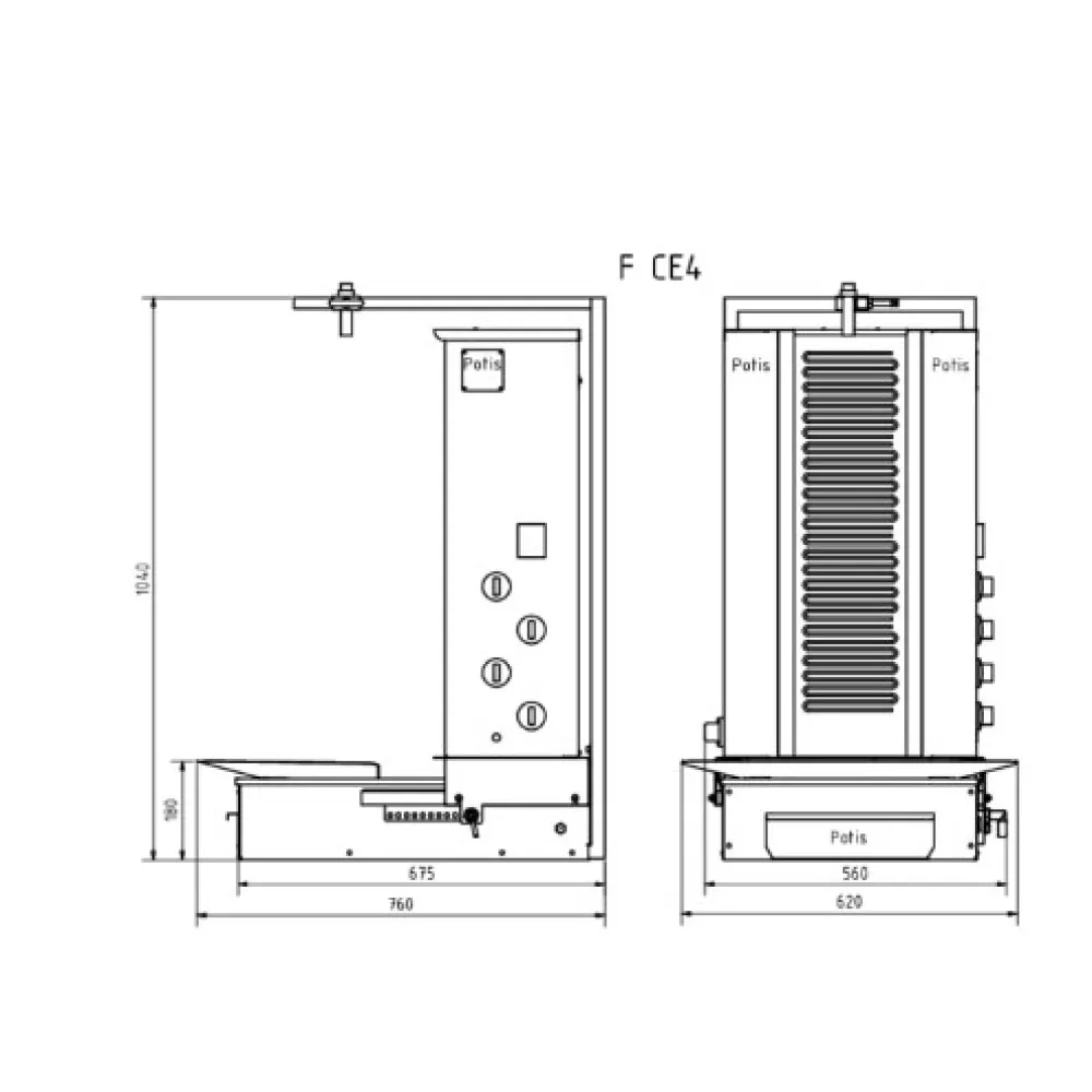 F CE4 70kg elektrinis giroskopo grilis