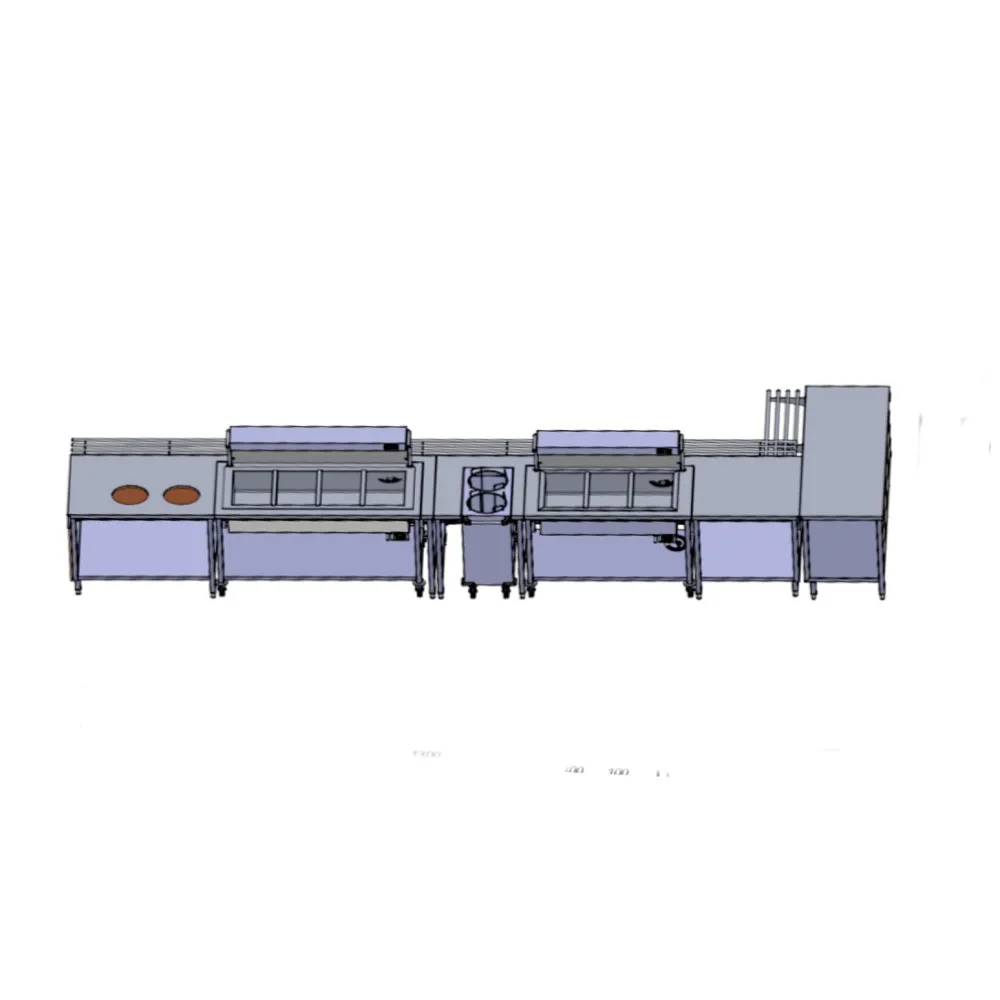 Stainless Steel Dining Line with Integrated Marmite