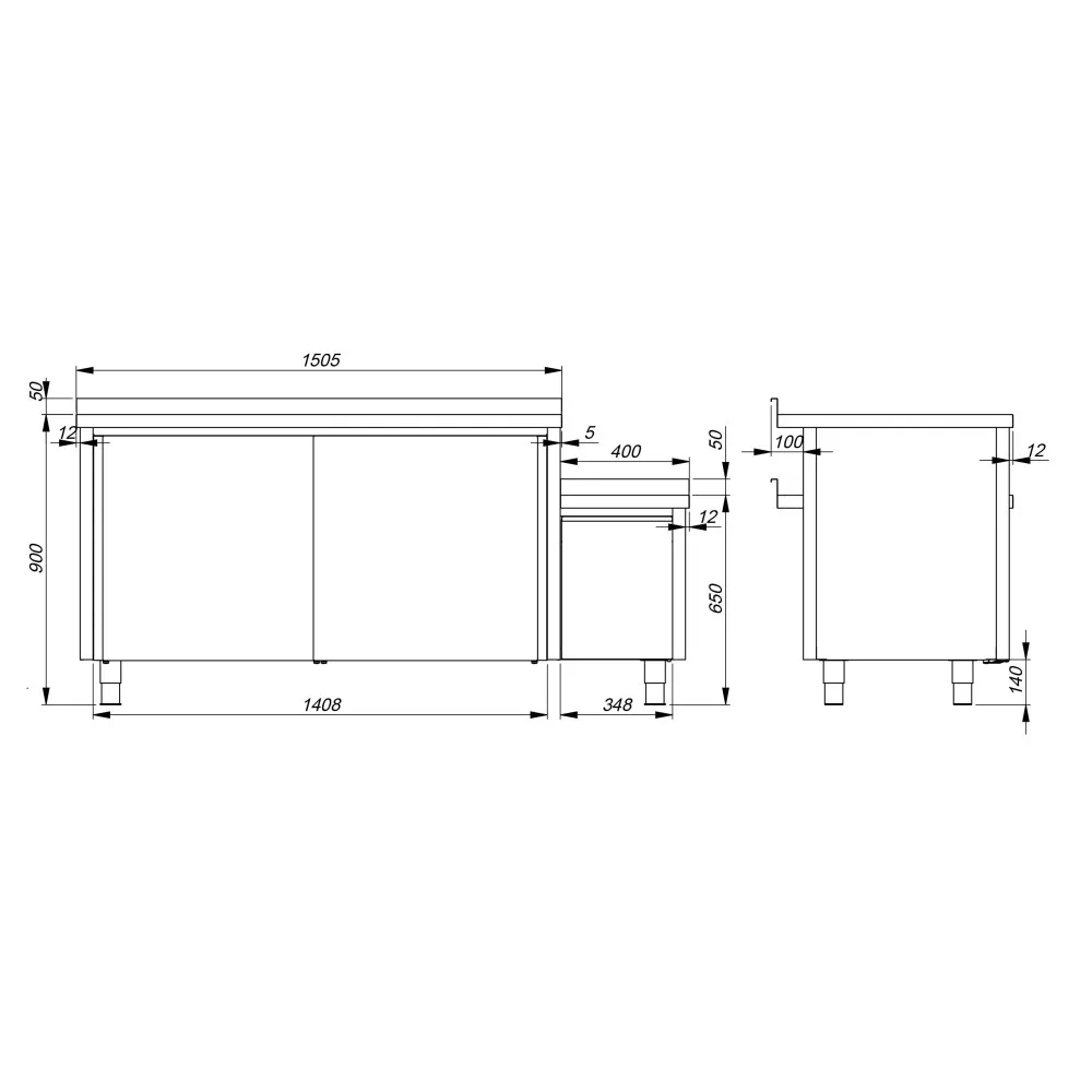 Heavy-Duty Metal Sink Table for Ultimate Convenience