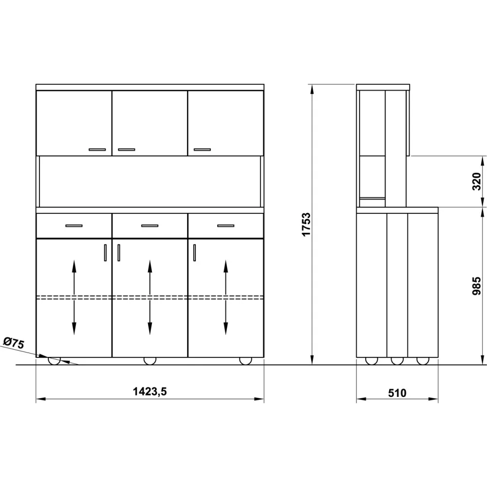 Versatile Waiter's Station on Wheels