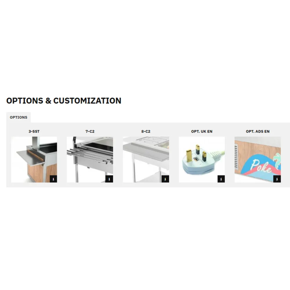 Chariot Bain-Marie 2 GN 1/1 INOX de COMPASS