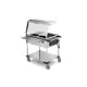 Chariot Bain-Marie avec Éclairage Halogène 2 GN