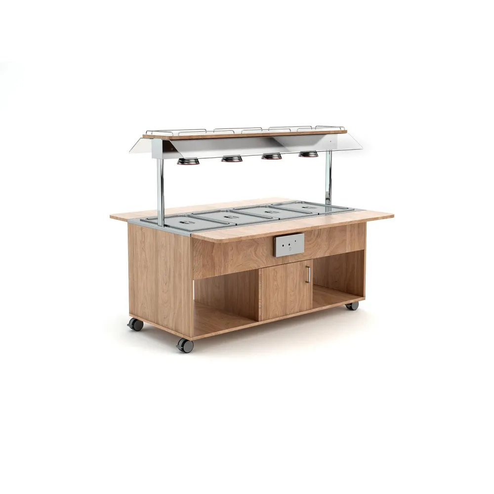 HEATED BAIN MARIE BUFFET WITH INFRARED LAMPS HAPPY 4 BM/INFRA