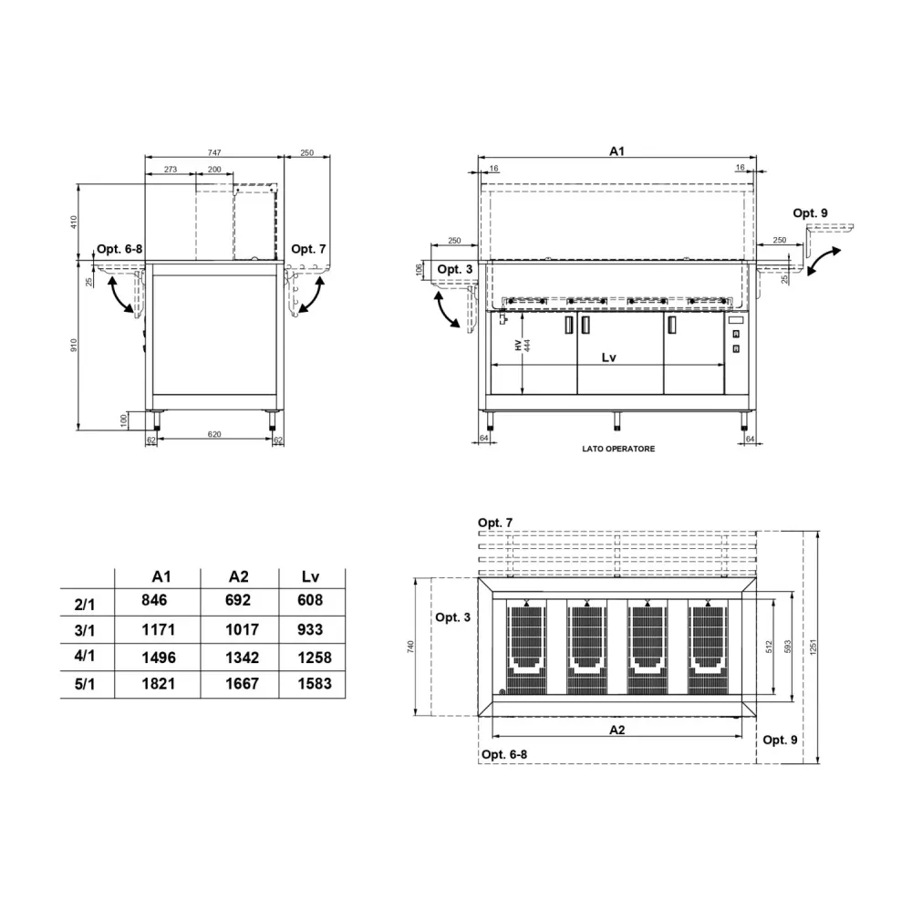 Omnia 2 Dry Heated Buffet with Fan-Assisted Lower Compartment