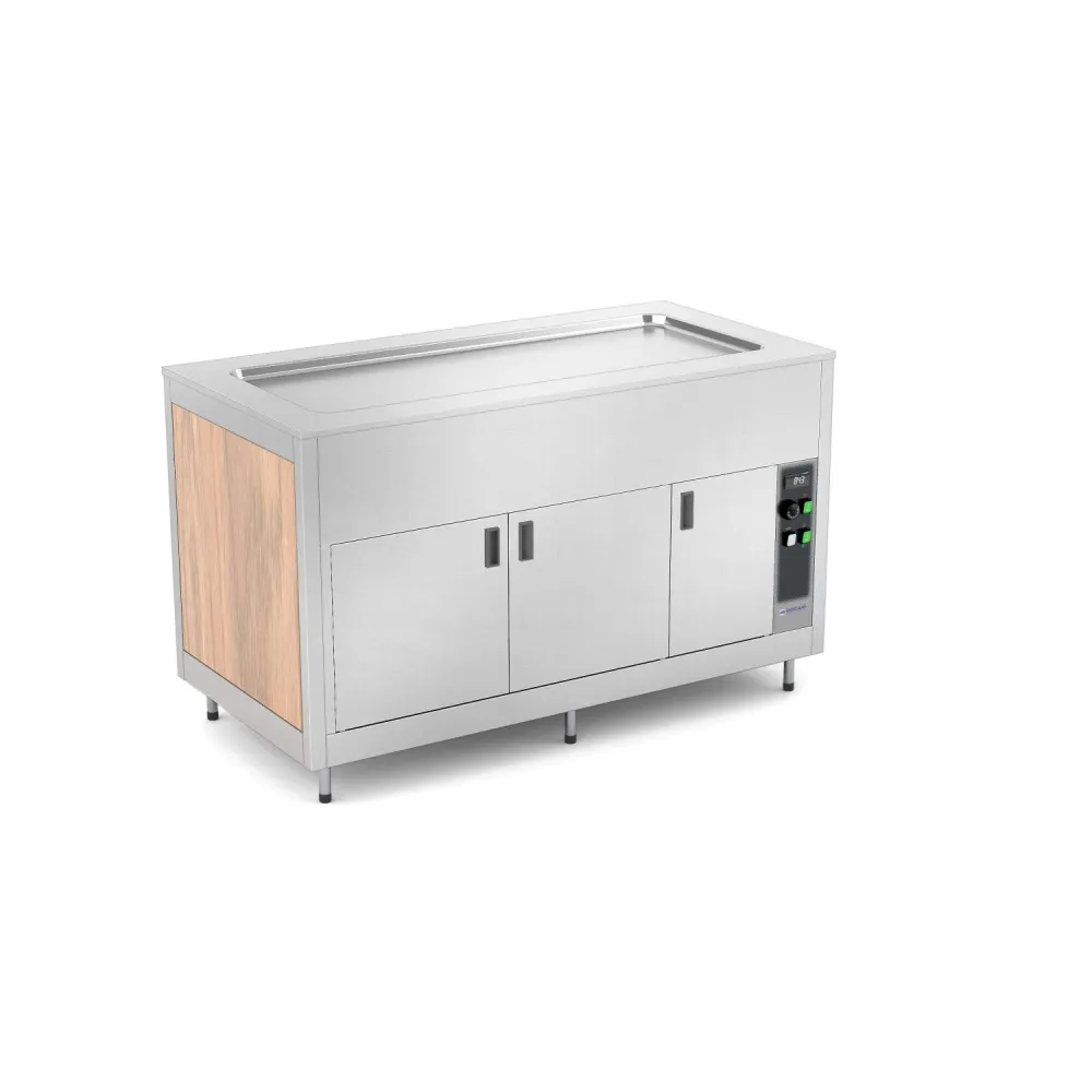 Buffet avec Zone de Chauffage OMNIA 3PC-IN/SC en Acier Inoxydable