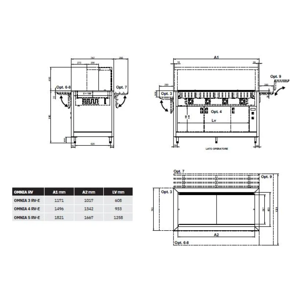 Omnia 3RV-E Refrigerated Buffet with Air Blade Technology