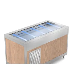 FAN-ASSISTED COLD BUFFET WITH EVAPORATOR OMNIA 3RV-E