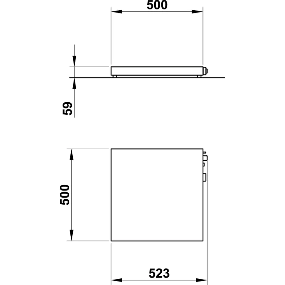 Плита для подогрева VULCANO 50x50 см