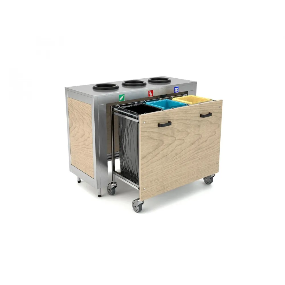 Trendy Omnia 3-Chamber Waste Sorting Bin Trendy Omnia 3-Chamber Waste Sorting Bin