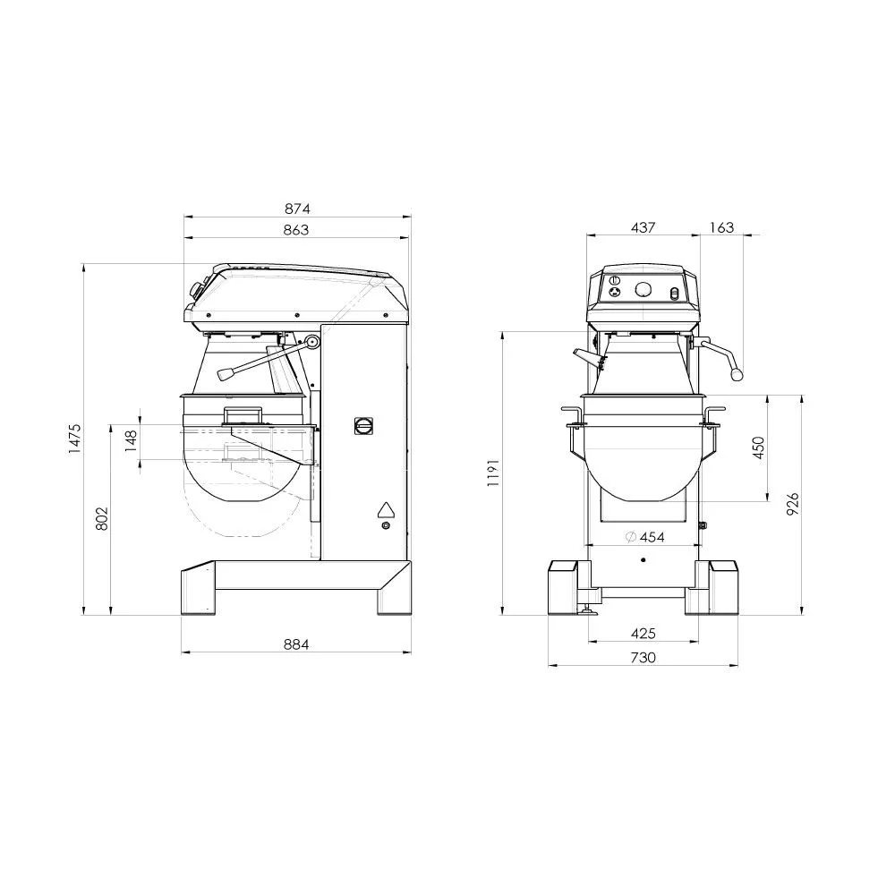 BULL B60P planetinis mikseris