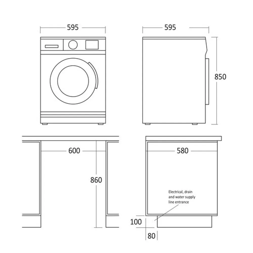 Lave-linge WAH 3110 W – Solution de lavage moderne