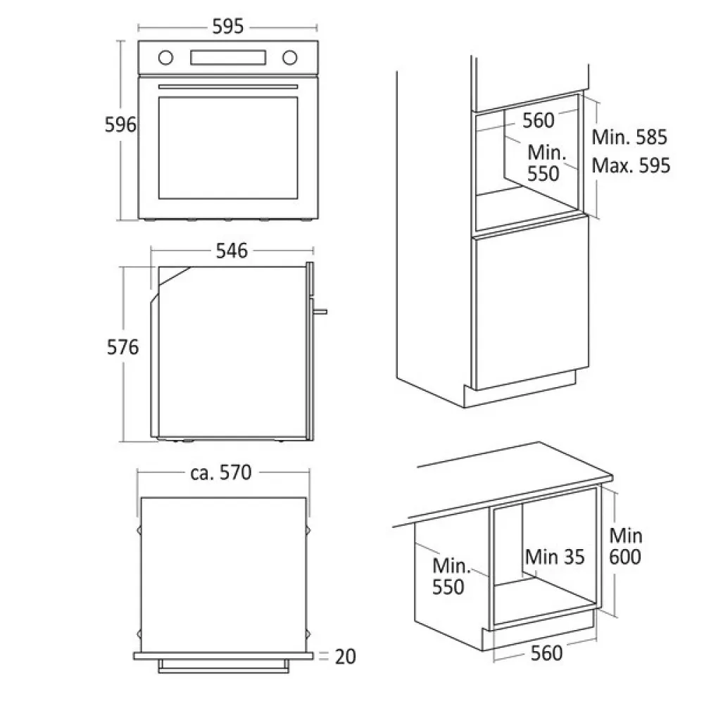 Contemporary Built-In Oven XO 6500