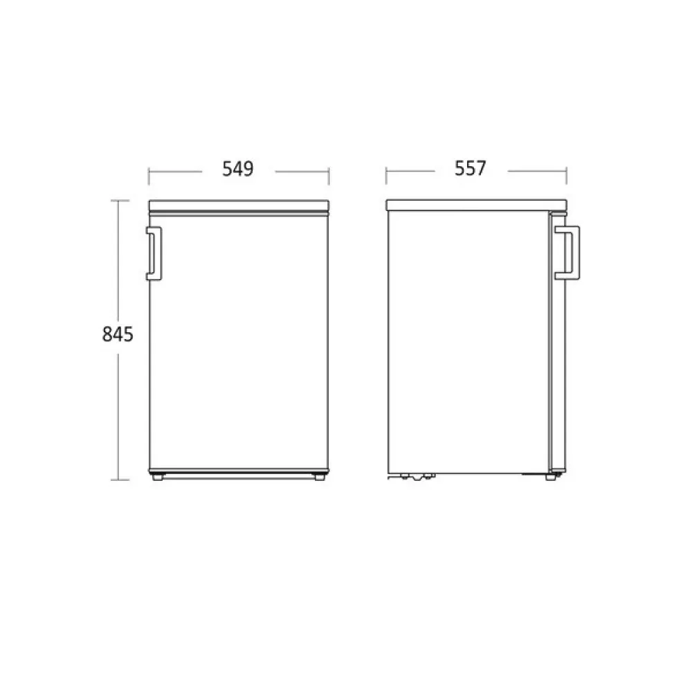 Stylish Refrigerator with Integrated Freezer