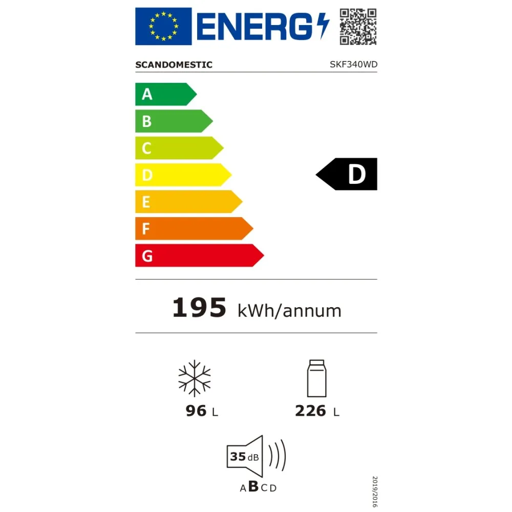 Eco-Friendly Combi Fridge SKF 340 WD