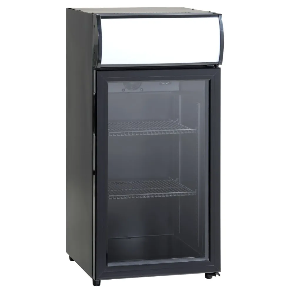 84L Stylish Refrigerator with Glass Doors