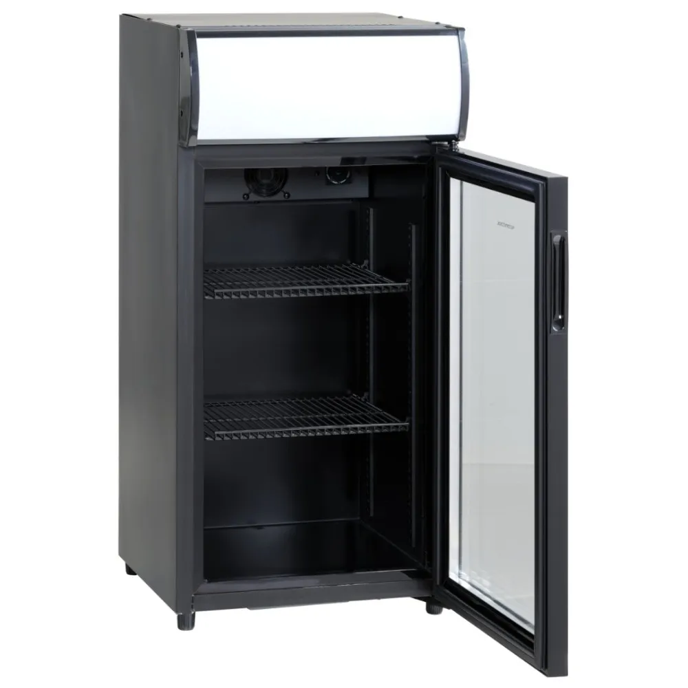 84L Stylish Refrigerator with Glass Doors