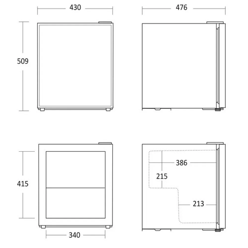 Kompaktiškas šaldytuvas COMPACT CUBE