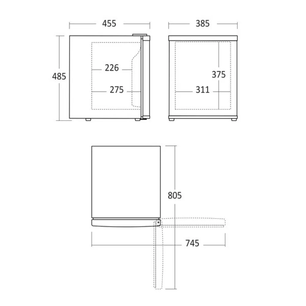 Sleek Mini Fridge MB32BE