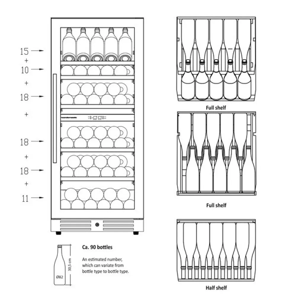 Elegant Wine Storage Cooler SV 104 B