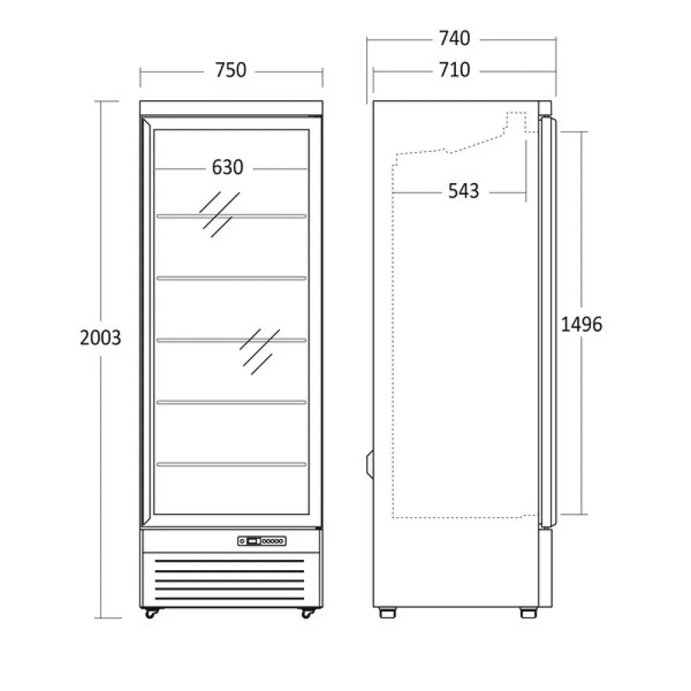 Showcase Freezer DF 560 BC
