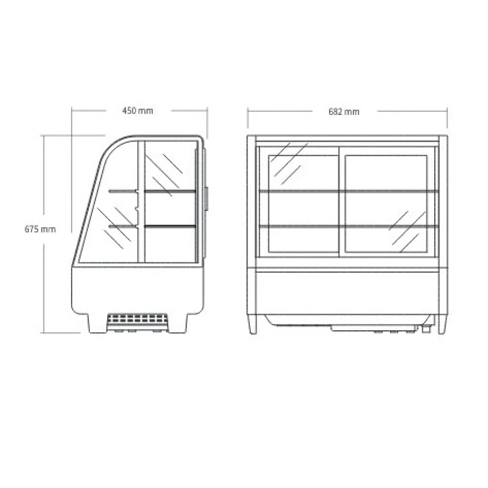 Vitrina 70L RTW101BE – Prekybinė Vitrina