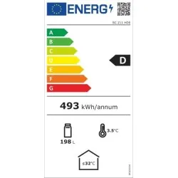 Ledusskapis ar veramām durvīm SC211HDE