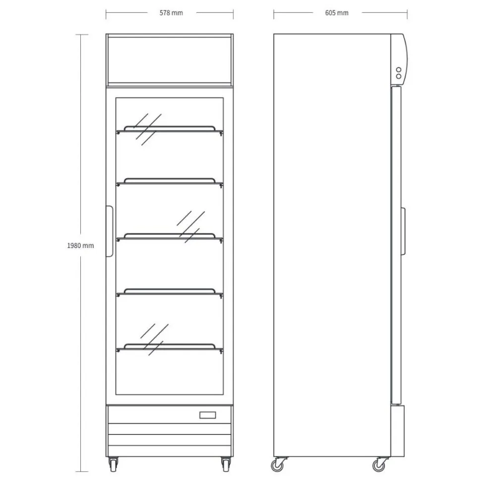 Elite 280L Showcase Fridge