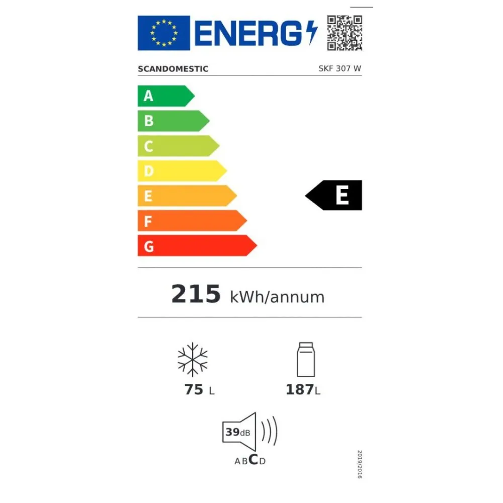 Efficient Combi Fridge Freezer SKF 307 W