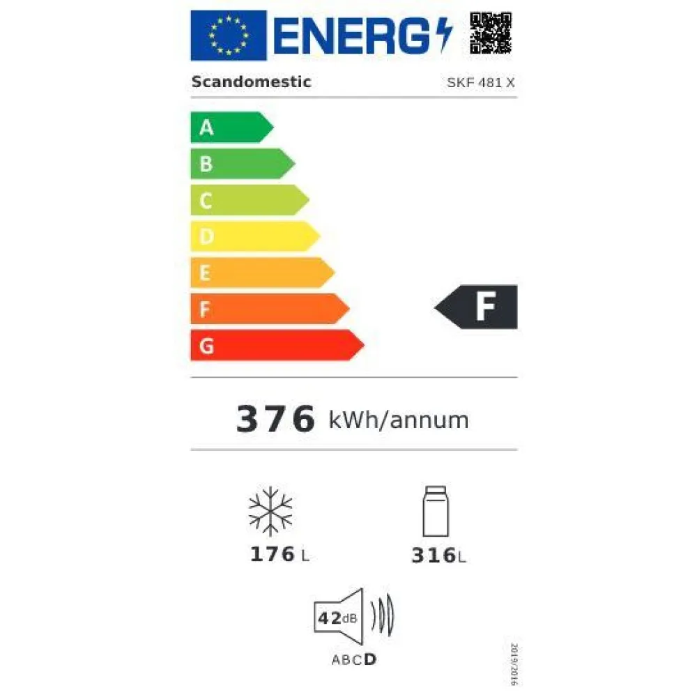 Eco-Friendly Combi Fridge SKF 481 X