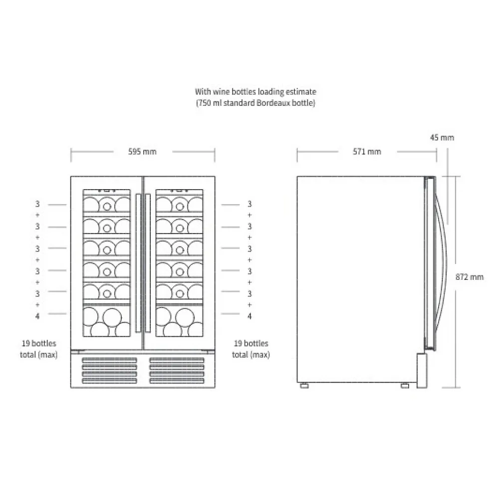 Elegant Dual-Zone Wine Cooler 119L