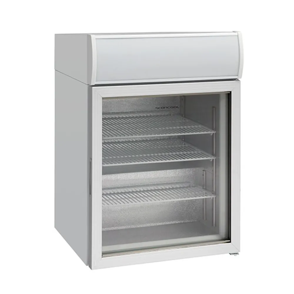 Compact 88L Glass Door Display Freezer