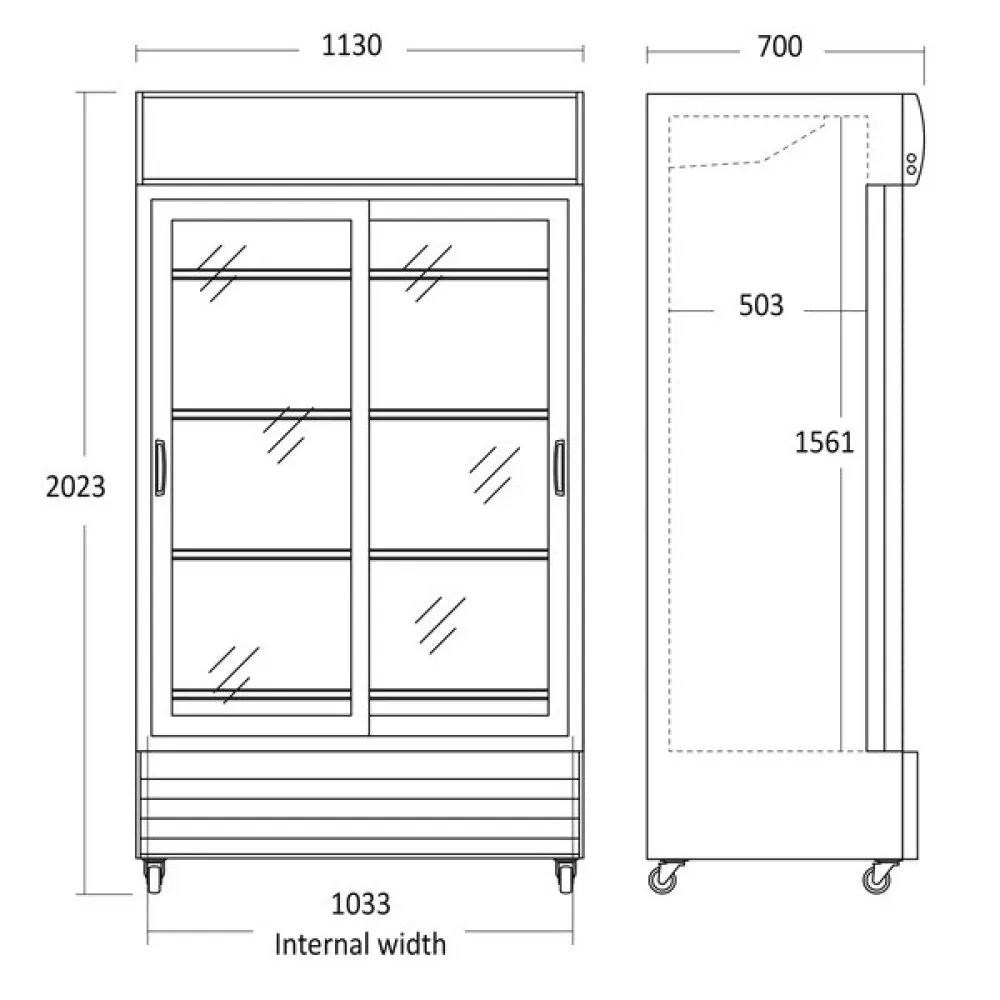 Versatile Display Refrigerator SD 1002 BSLE