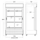 Versatile 2-Door Display Refrigerator SD 1002 SLE
