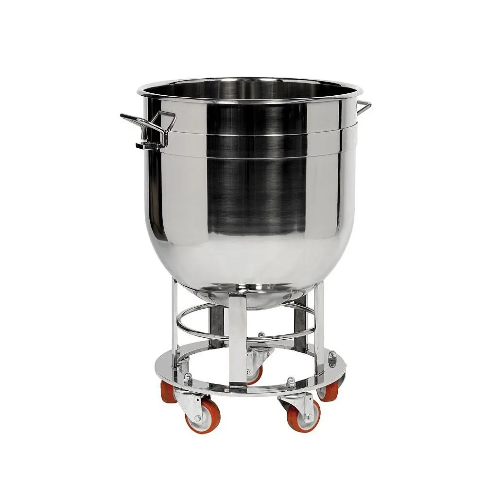 Bol en acier inoxydable avec roulettes pour BM 80