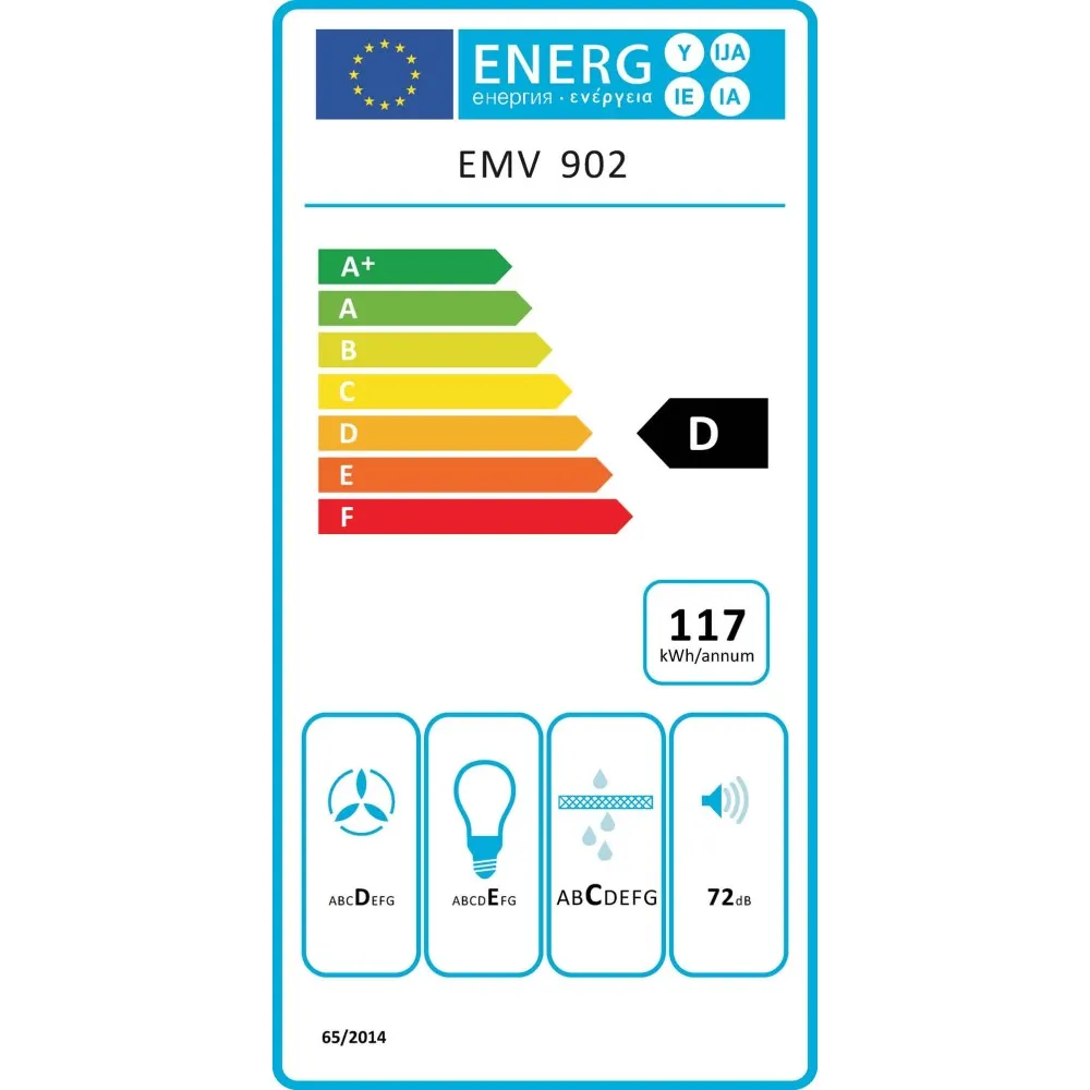 EMV902 Tvaika nosūcējs ar sienas stiprinājumu