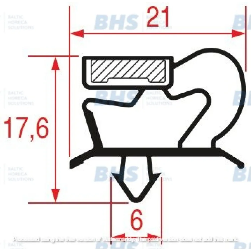 SNAP-IN GASKET 374x363 mm - Šaldymo Įrangos Gumą