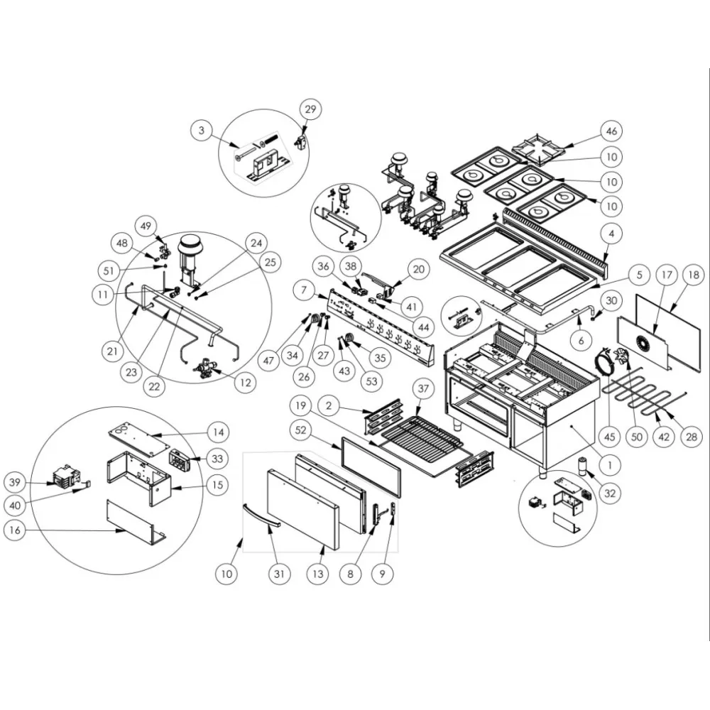 Gas Stove Parts - Detailed Diagrams for Easy Repair