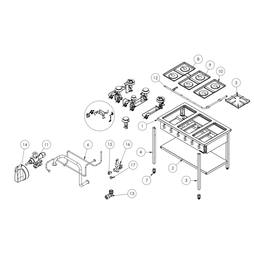 Comprehensive Gas Stove Spare Parts Set