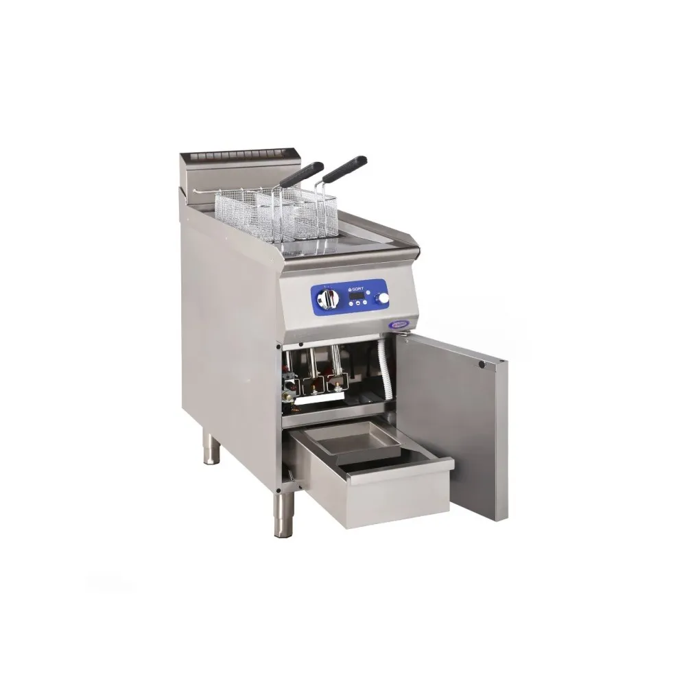 High-Efficiency Gas Fryer with Electronic Control and Cold Zone