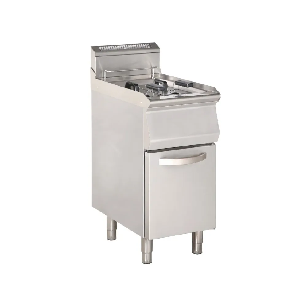 Professional 2x8 L Gas Fryer with Cold Zone