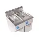Commercial Grade Gas Fryer with Cold Zone 2x13 L