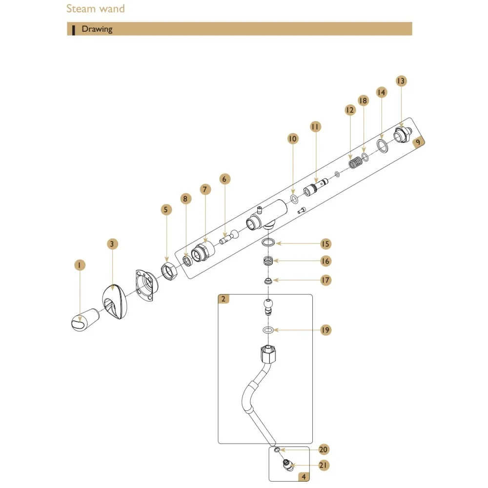Detailed Technical Blueprint for ExpoBar Carat Coffee Machine Components