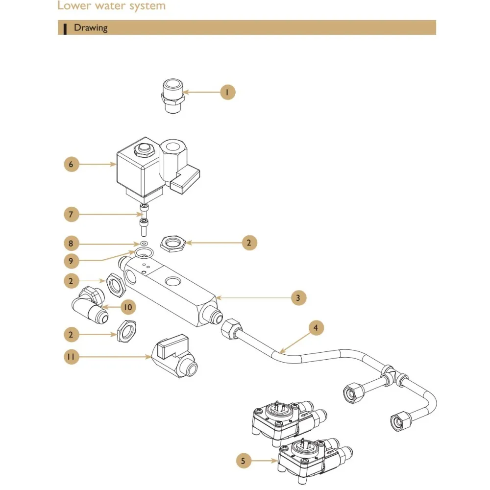 Detailed Technical Blueprint for ExpoBar Carat Coffee Machine Components