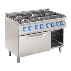 Gāzes plīts ar elektrisko cepeškrāsni 33.9 KW