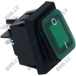 SWITCH DOUBLE POLE GREEN 16A 250V